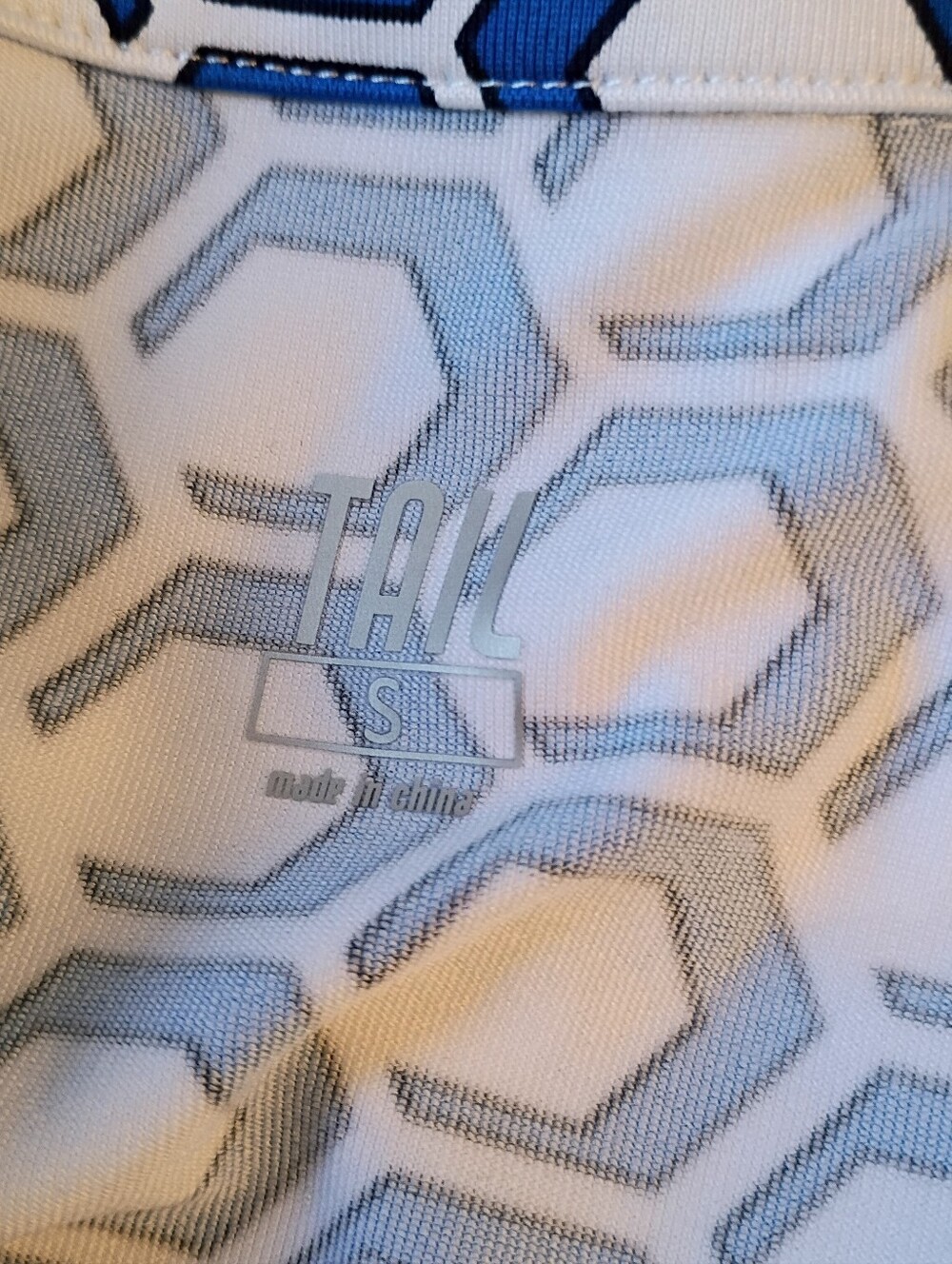 NWT Tail Mika Golf Dress Blue White Geometric Print Size Small - Picture 11 of 13